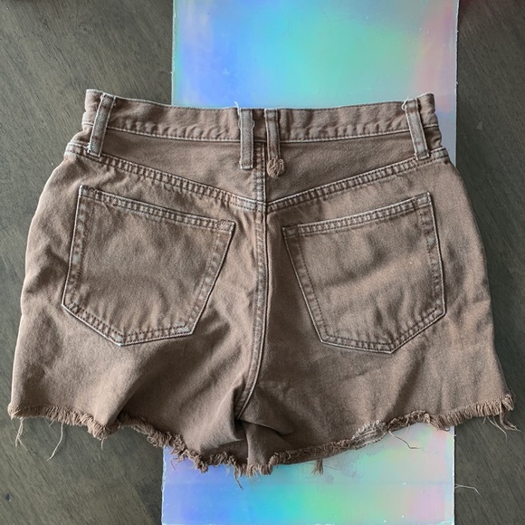🍫 Free People We the Free Makai Cut Off Brown Denim Shorts 🍫 - Picture 3 of 14
